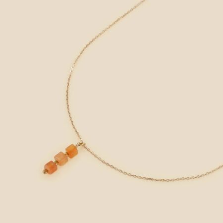 Le collier plaqué or Hetty orange