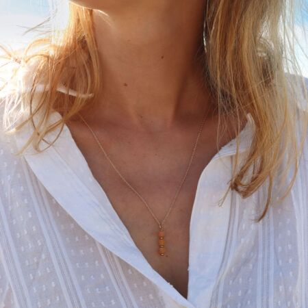 Le collier plaqué or Hetty orange