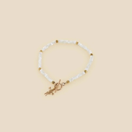 Le bracelet plaqué or Heline Blanc