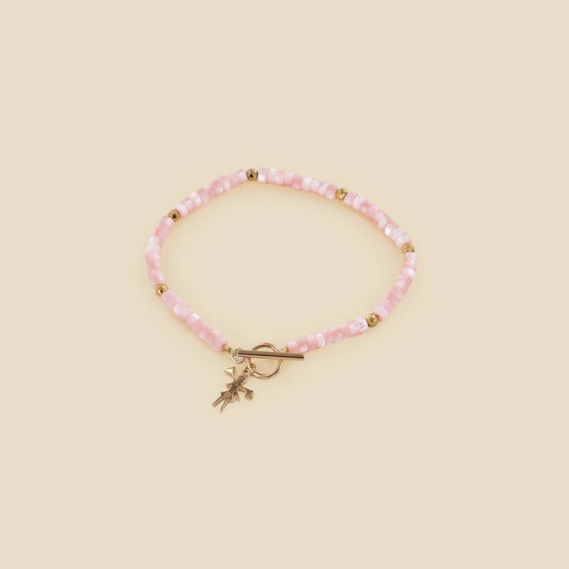 Le bracelet plaqué or Heline rose