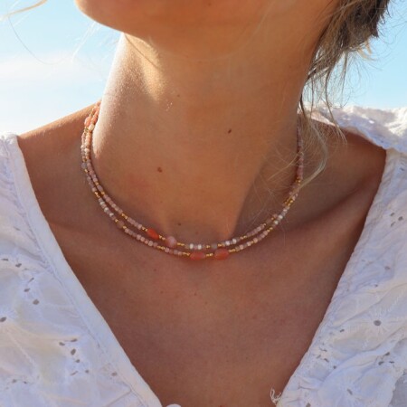 Le collier plaqué or Heline Rose