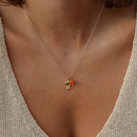 Le collier plaqué or Haidy Orange