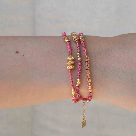 Le bracelet multi-tours Ila fushia