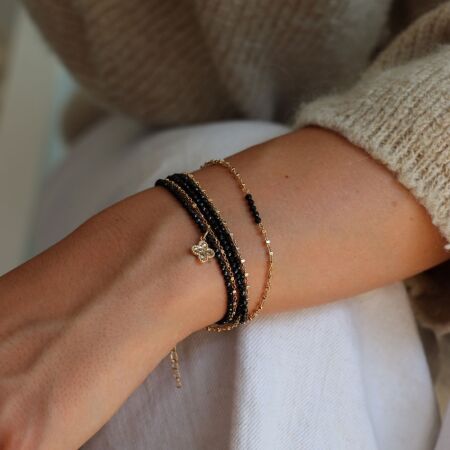 Le bracelet multi-tours Thirza noir