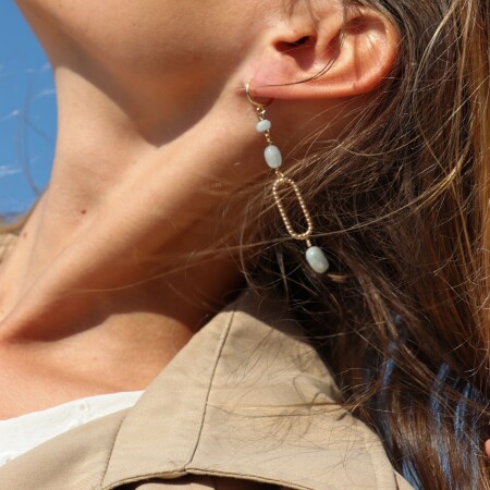 Les boucles d'oreilles plaquées or Thim