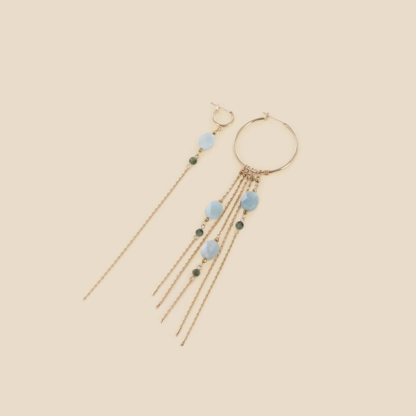 Les boucles d'oreilles plaquées or Theri