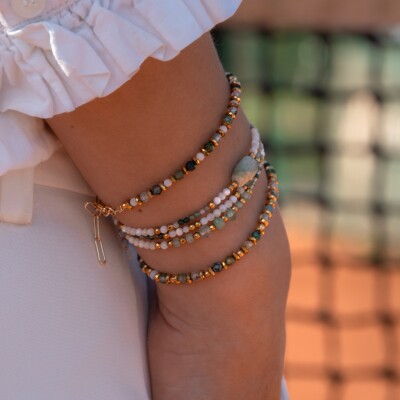 le bracelet pierre naturelle vert natti