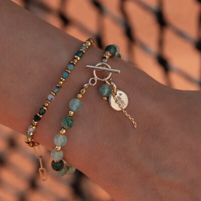 le bracelet pierre naturelle vert natti
