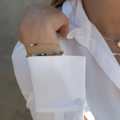 le bracelet fin pierres naturelles clarisse