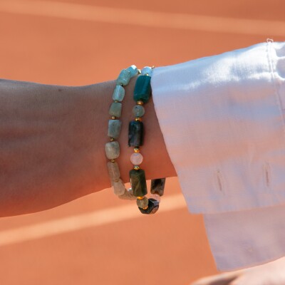 le bracelet pierre naturelle verte Sophie