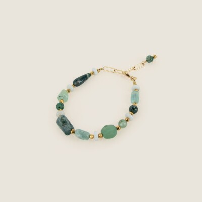 le bracelet pierre naturelle verte Celestine