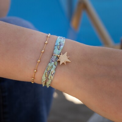 bracelet tissu pendentif lise