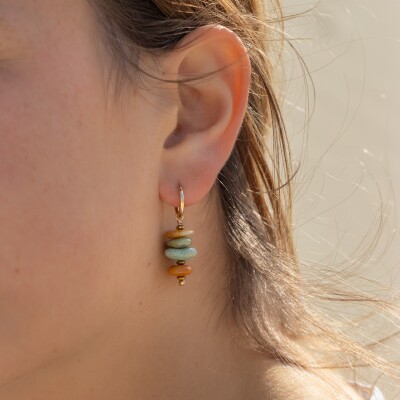 boucle d'oreille pierre naturelle Albane
