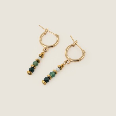 les boucles d'oreilles petite pierres naturelles Natti