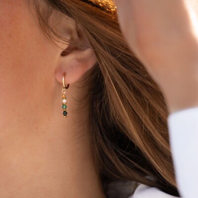 les boucles d'oreilles petite pierres naturelles Natti