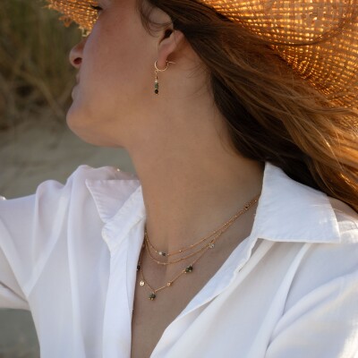les boucles d'oreilles petite pierres naturelles Natti