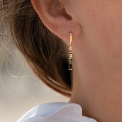 les boucles d'oreilles petite pierres naturelles Natti