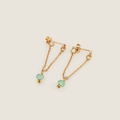 les boucles d'oreilles légere pierre naturelle Garance