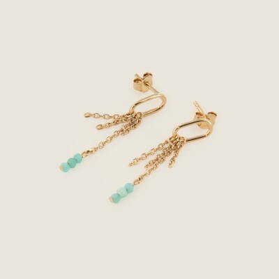 Les boucles d'oreilles plaqué or Iséla