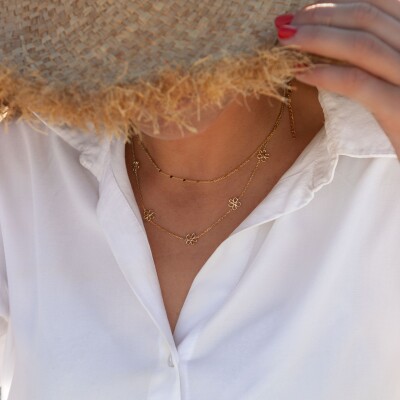 Le collier plaqué or Flore