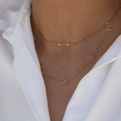 Le collier plaqué or Flore