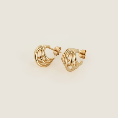 Les boucles d’oreilles plaqué or Lima