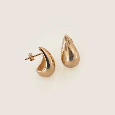 Les boucles d’oreilles plaqué or Ode