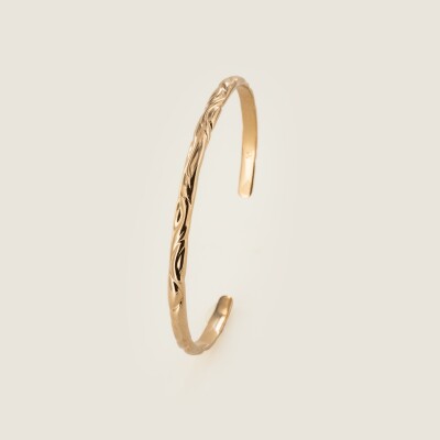 Le bracelet jonc plaqué or Azur