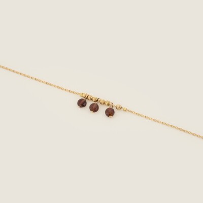 Le bracelet en pierres naturelles Flores marron