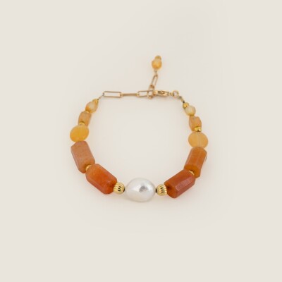 Le bracelet en pierres naturelles Sophie brun