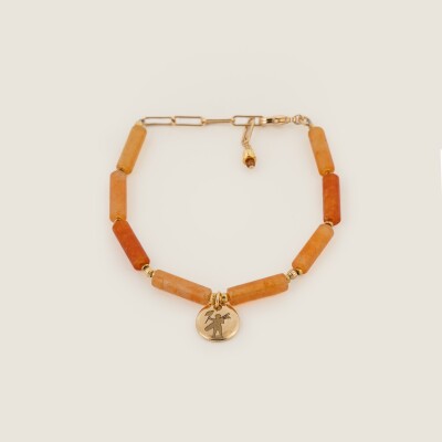 Le bracelet en pierres naturelles Beryl orange