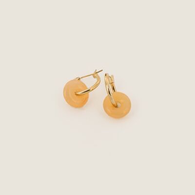 Les boucles d'oreilles Olym oranges