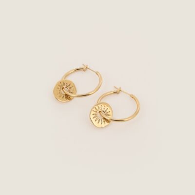 Les boucles d'oreilles plaquées or Orore