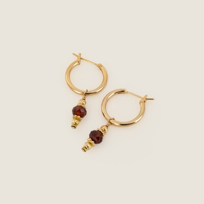 Les boucles d'oreilles Celeste brunes