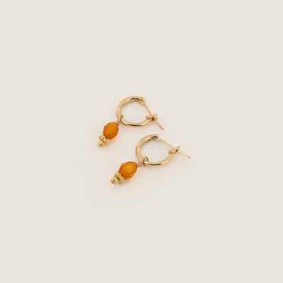 Les boucles d'oreilles Paloma oranges