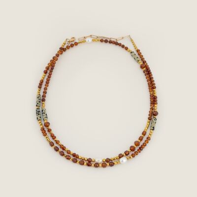 Le collier sautoir Seala brun