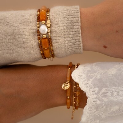 Le bracelet en pierres naturelles Sophie brun