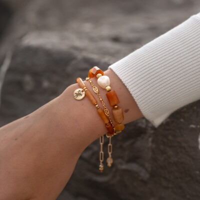 Le bracelet en pierres naturelles Sophie brun