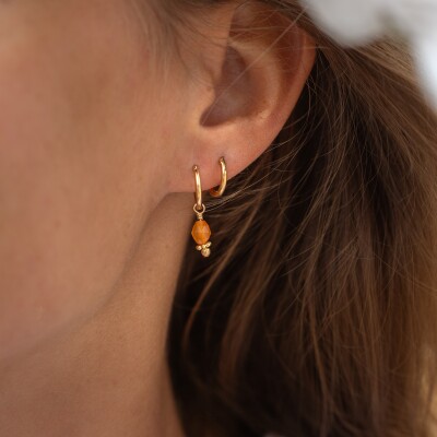 Les boucles d'oreilles Paloma oranges