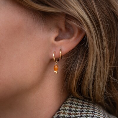 Les boucles d'oreilles Paloma oranges