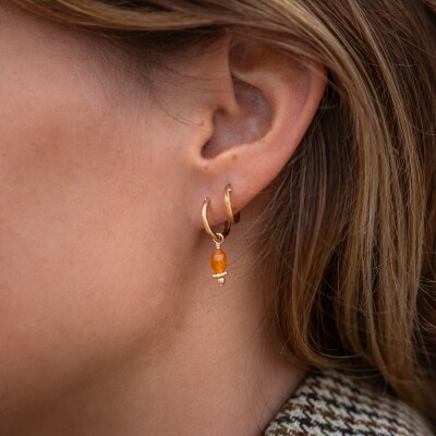Les boucles d'oreilles Paloma oranges