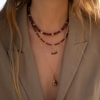 Le collier plaqué or Flores - 45cm