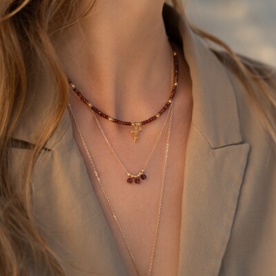 Le collier plaqué or Flores - 45cm