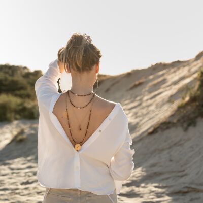 Le collier sautoir Seala brun