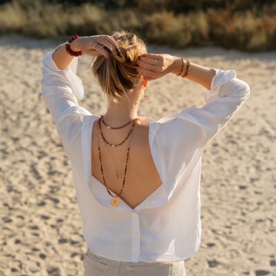 Le collier sautoir Seala brun