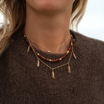 Le collier plaqué or Akara