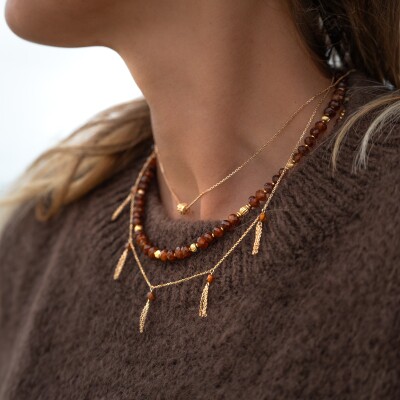 Le collier plaqué or Akara