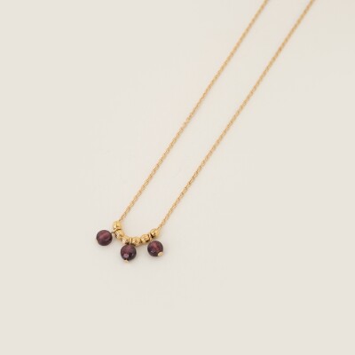 Le collier Flores grenat 45 cm
