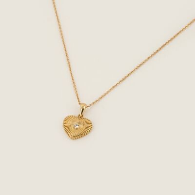 Le collier plaqué or pendentif coeur Armony
