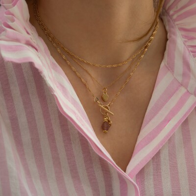 Le pendentif coeur à graver Laure en plaqué or